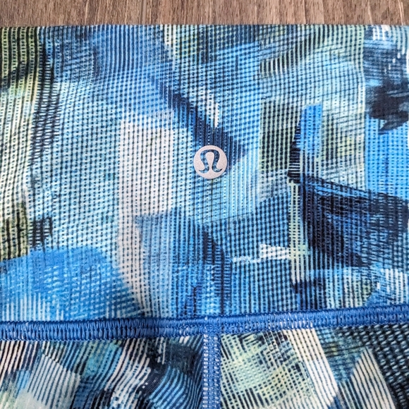 Lululemon Womens Wunder Under Crop Hi Rise 21" Leggings Sun Dazed Blue Size 4 - Picture 5 of 8